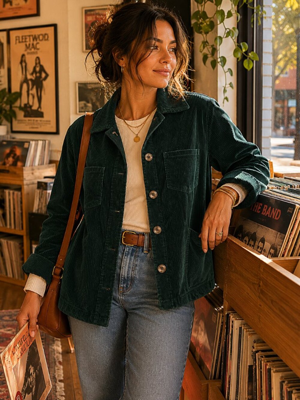 Madewell Emerald Green Corduroy Chore Jacket Size Small